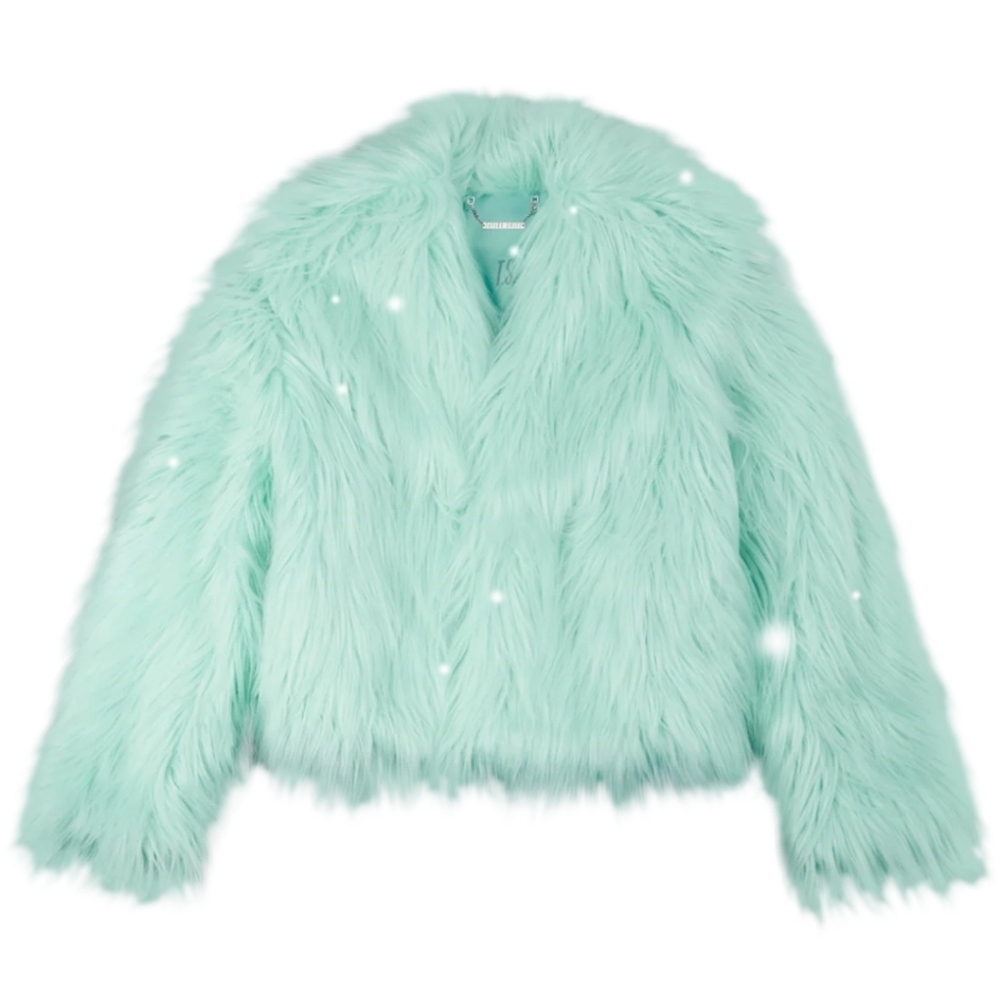 Taylor Swift THE LIFE OF A SHOWGIRL MINT FAUX FUR COAT XL/2XL